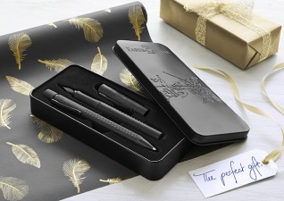 201626_Grip Edition fountain pen, gift set, all black, 2 pieces