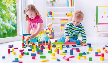 Kids playing at day care