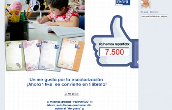 Acción solidaria de Hamelin Brands desde su página de Facebook “El Aula de Papel Oxford”